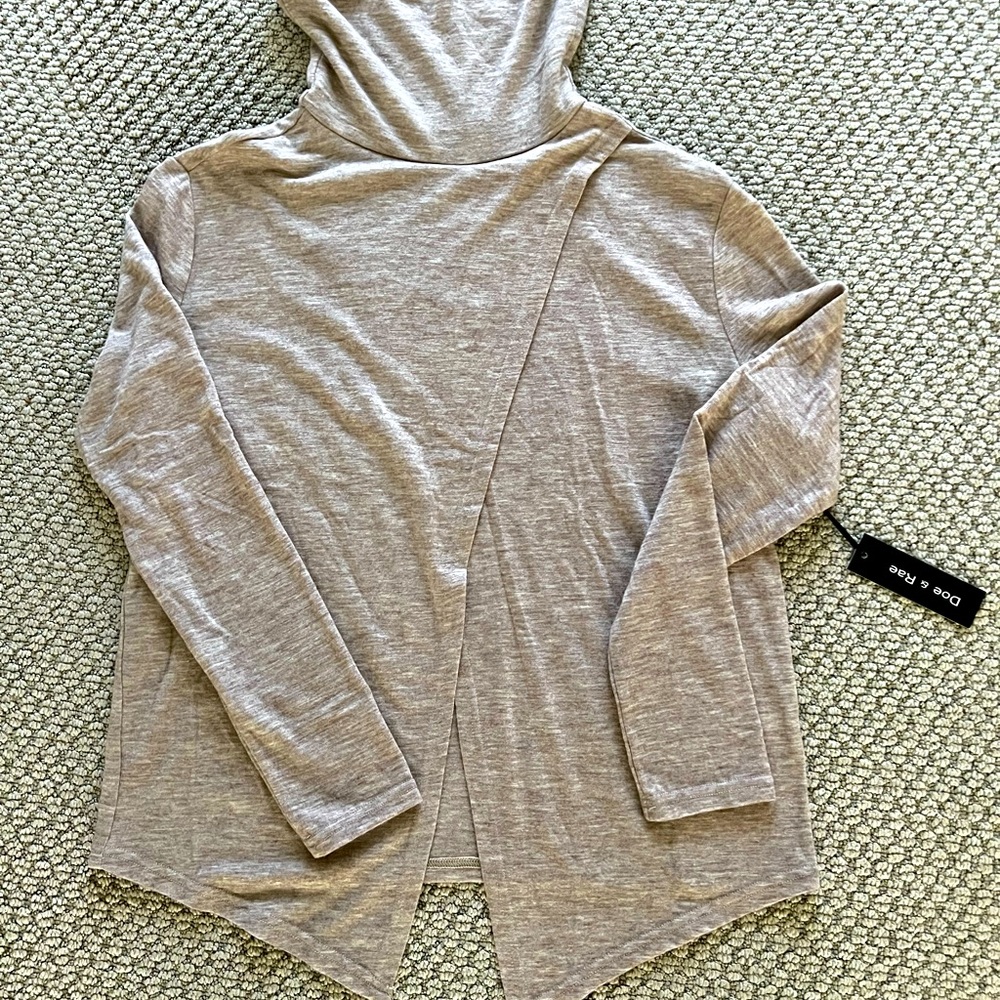 Doe and Rae long sleeve open back top